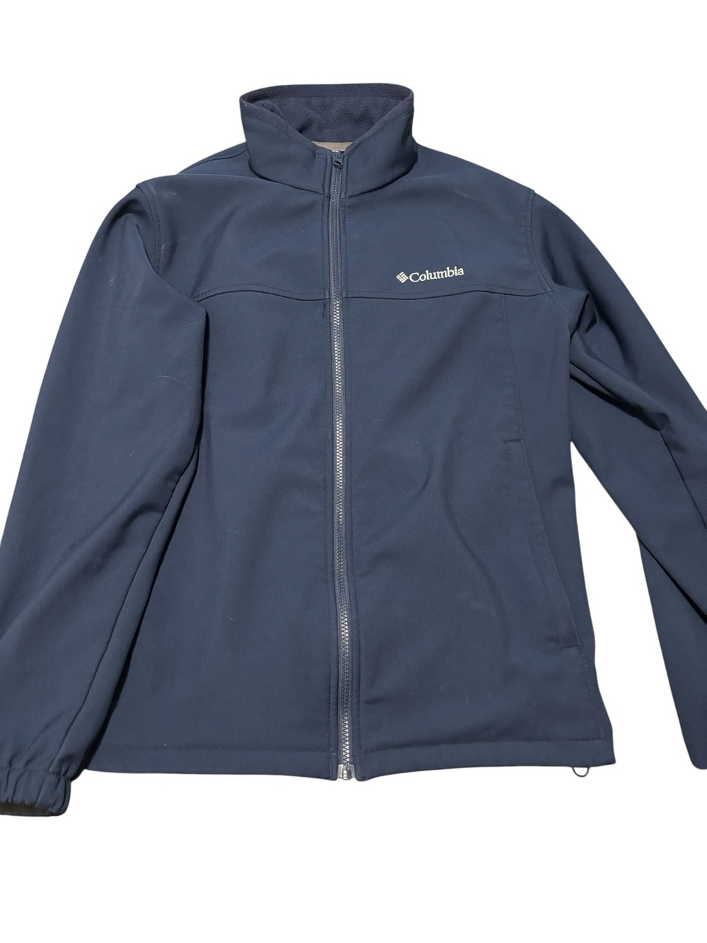 Columbia Men's Navy Full-Zip Softshell Jacket Size Large